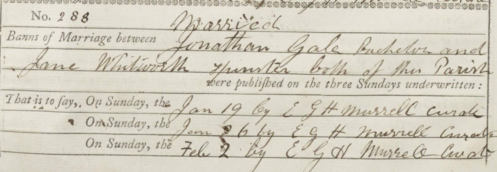 Jane Whitworth - Jonathan Gale Banns